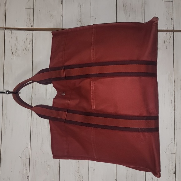 FLASH YARD SALE Hermes Shopper Tote Red - Picture 11 of 13